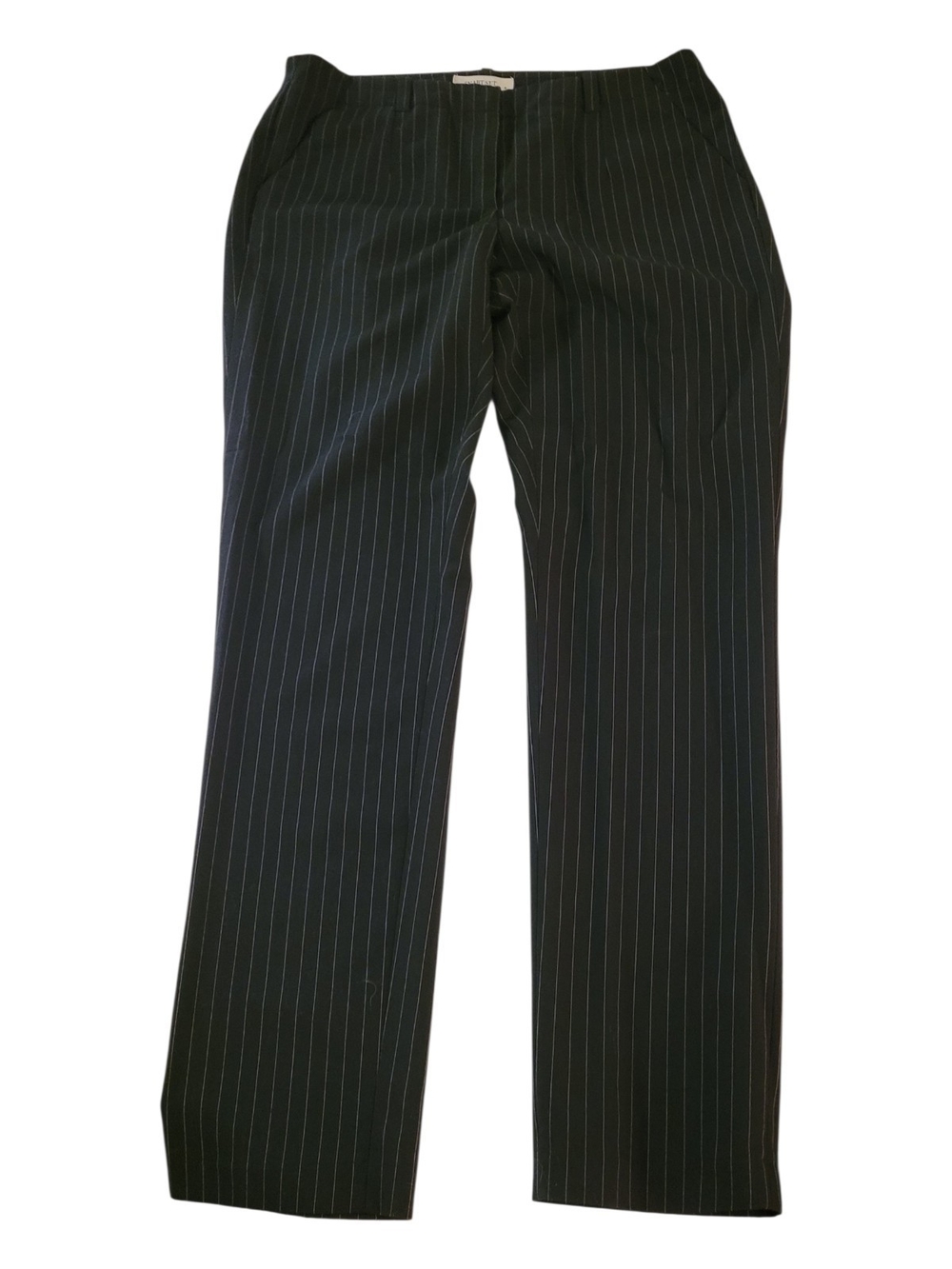 Smart Set Noir Pinstripe Straight-Leg Trousers